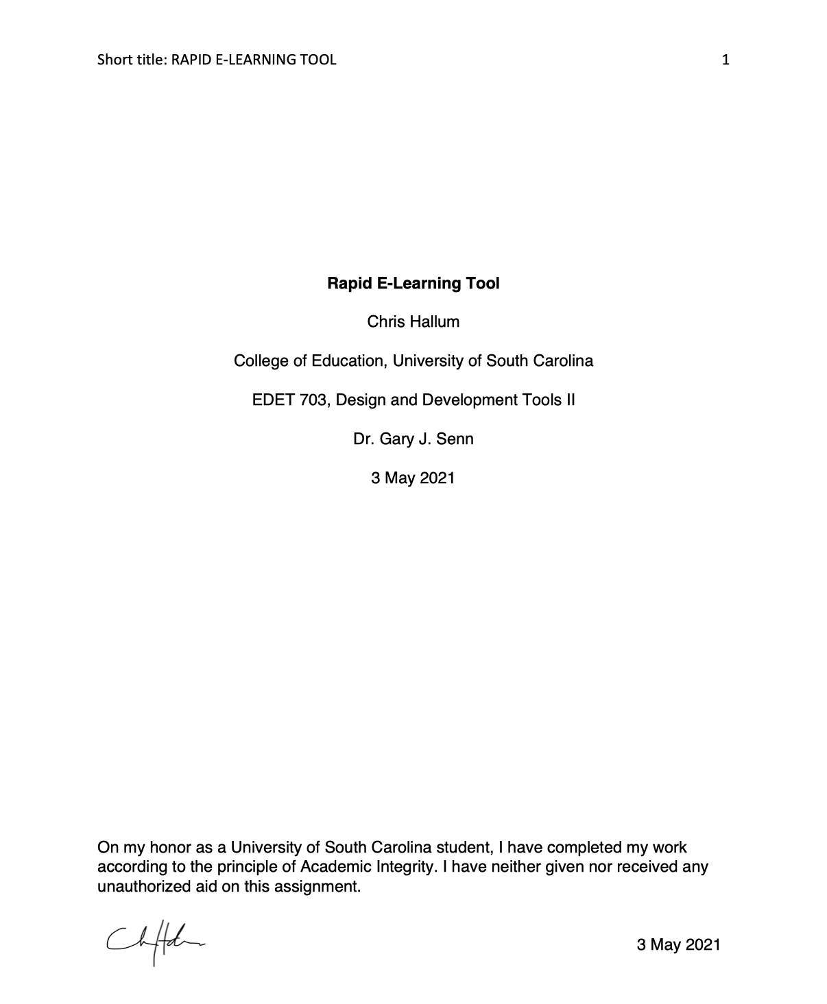Image of cover page for Rapid E-Learning tool
